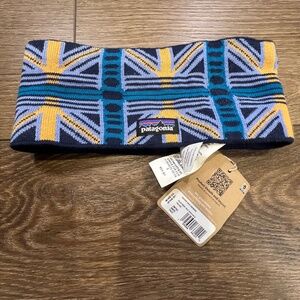 Patagonia Knit Headband in Navy, Teal & Yellow